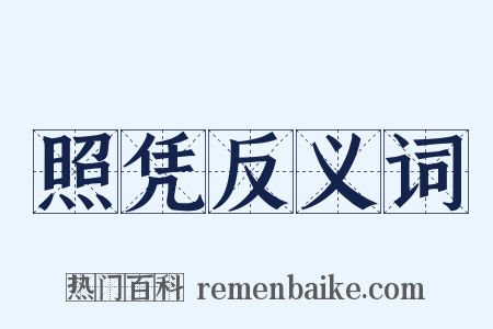 照凭反义词是什么意思的图片